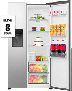 ETNA AKV5178IRVS - Amerikaanse koelkast - No-Frost - 528 liter - IJs- en waterdispenser - RVS - Energielabel E