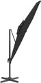 vidaXL - Zweefparasol - met - dubbel - dak - 300x300 - cm - zwart