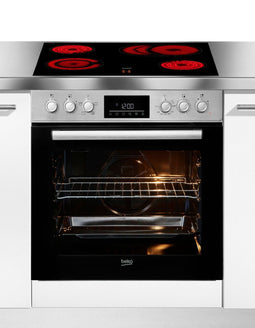 Beko BBUC1132T0X - Inbouw Oven Set - Keramische Kookplaat 4 Zones - 74 Liter - Zwart/RVS