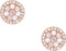 Fossil Vintage Glitz JF02906791 - Damesoorbellen - Roestvrij staal & Parelmoer - Rosé Goud Grijs