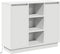 vidaXL - Dressoir - LED - Bewerkt hout - Wit - 90 x 32 x 75 cm