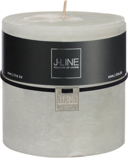 J-Line cilinderkaars - poedergroen - 80U - 6 stuks