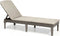 ALLIBERT by KETER - Jaipur ligstoel met 4 posities en kussen - imitatie rotan - cappuccino kleur.