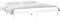 vidaXL - Bedframe - LED - massief - hout - wit - 140x190 - cm