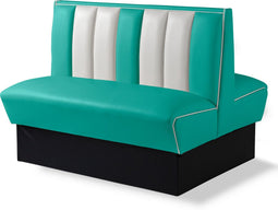 Bel Air Dinerbank Double Booth HW-120DB Turquoise