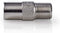 Nedis Satelliet- en Antenne-Adapter - IEC (Coax) Male - F-Female - Vernikkeld - 75 Ohm - Recht - Metaal - Zilver - 10 Stuks - Polybag