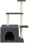 vidaXL - Kattenmeubel - met - sisal - krabpalen - 110 - cm - lichtgrijs