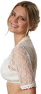 Dressforfun Lotti - Dirndlblouse - Halflange mouwen bloemenkant - (M)