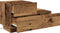 vidaXL - Nachtkastje - met - LED-verlichting - Oude - Hout - 100x36x49 - cm