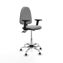 Piqueras y Crespo B2D05RT - Bureaustoel - Hoogteverstelbaar met armleuning - Lichtgrijs