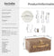 tectake® Picknickmand Ameland - Luxe 13-delige set voor 2 personen - Geïntegreerd koelvak - Riet