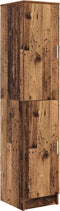 vidaXL - Hoge - Kast - in - Oud - Hout - – - 35x39x168 - cm, - Geengineerd - Hout