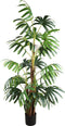 PTMD Kunstplant Palm Tree - 158x110x200 cm - Plastic - Zwart
