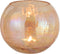 J-Line windlicht Bol Craquele Parel Effect - glas - amber - large