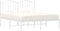 vidaXL - Bedframe - met - hoofdbord - metaal - wit - 150x200 - cm
