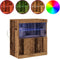 vidaXL - Dressoir - met - LED - Lichten - Oud - Hout - 60x37x67 - cm