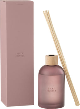J-Line geurolie + stokjes Accords Essentiels - Figue Frivole - paars - 550 ml