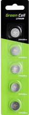 Green Cell CR1620 - Knoopcel Lithium 3 V 70 mAh - Zilver (5 stuks)