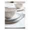 12-delige spikkeldiner set - 4 dinerborden 4 ontbijtborden 4 kommen - steengoed - blauw (12 stuks)