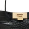 Valentino Bags Anastasia - Handtas - Croco-materiaal met gouden sluiting - Zwart