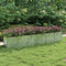 vidaXL - Plantenbak - verhoogd - 480x80x77 - cm - gegalvaniseerd - staal - zilver