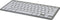Ergoline ergonomisch toetsenbord – compact - bedraad - zilver – qwerty – 2 usb hubs - thuiswerken – polssteun