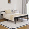 vidaXL - Seniorenbed - massief - grenenhout - zwart - 135x190 - cm