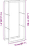 vidaXL - Haardhoutrek - 55x30x116 - cm - staal - zwart