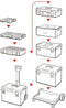 Qbrick System ONE - Gereedschapswagen - Mobiele opslag - Zwart - 44 x 58,5 x 76,5 cm