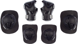 Nijdam Neo Nero - Skate Beschermset Kinderen - Anatomisch gevormd - Zwart/Grijs - Maat S