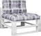 vidaXL - Palletkussens - 2 - st - ruitpatroon - stof - grijs