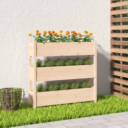 vidaXL - Plantenbak - 112x25x104,5 - cm - massief - grenenhout