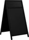 Europel - Stoepbord - Krijtbord - Zwart dennenhout - 66 x 128cm - Geschikt voor binnen en buiten - Incl. top