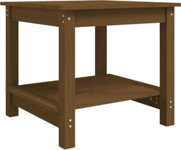 vidaXL - Salontafel - 50x50x45 - cm - massief - grenenhout - honingbruin