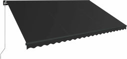 vidaXL - Luifel - handmatig - uittrekbaar - 500x300 - cm - antraciet