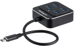Startech.com HB31C4AB - 4 poorts USB-C hub - USB 3.2 10Gbps 4x USB-A - Zwart