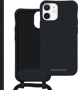 iMoshion Hoesje Geschikt voor iPhone 12 Mini Hoesje Met Koord - iMoshion Color Backcover met afneembaar koord - Zwart