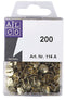 Alco Prikbord punaises met platte kop - set 200x stuks - goud - metaal - kantoor artikelen