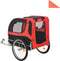 vidaXL - Hondenfietstrailer - rood - en - zwart