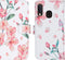 iMoshion Hoesje Geschikt voor Samsung Galaxy A20e Hoesje Met Pasjeshouder - iMoshion Design Softcase Bookcase - Wit / Roze / Blossom Watercolor