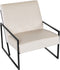Fauteuil DELARY Fluweel Lichtbeige