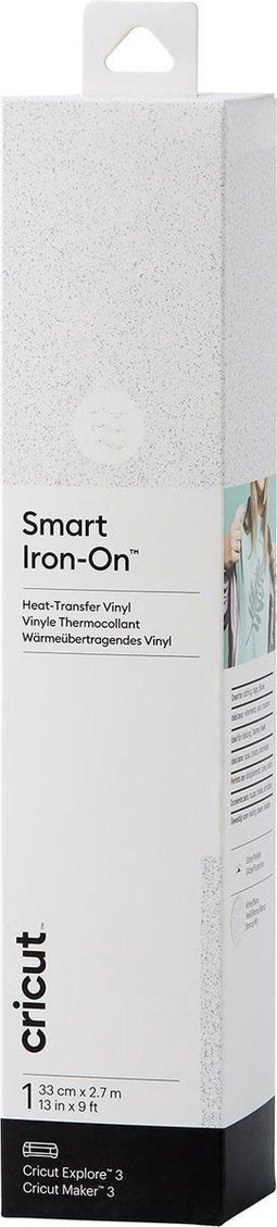 Cricut Smart Iron-On 33x273cm – Wit met glitters (1 vel)