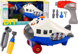 Doe-het-zelf Speelgoedvliegtuig Blauw - Montage Set met Gereedschap