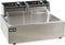 HCB® - Professionele Horeca Visfriteuse - 14 liter - RVS - 2500W - 44x57x31.5 cm (DxBxH) (1 stuk)