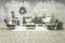 Garden Impressions Lincoln loungeset 4-delig - mat wit/ moss green