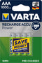 Varta 5703B/4 - Batterij Ni-MH 1000mAh - Zilver