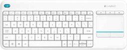 Logitech K400 Plus - Draadloos Toetsenbord - Spaans QWERTY - Wit