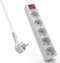 Ewent EW3955 - Stekkerdoos - 5x platte stekker met kinderbeveiliging - Wit