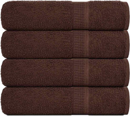 vidaXL - Douchehanddoeken - 4 - st - 70x140 - cm - 360 - g/m² - 100% - katoen - bruin