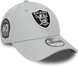 New Era - Las Vegas Raiders NFL Side Patch Grey 9FORTY Adjustable Cap